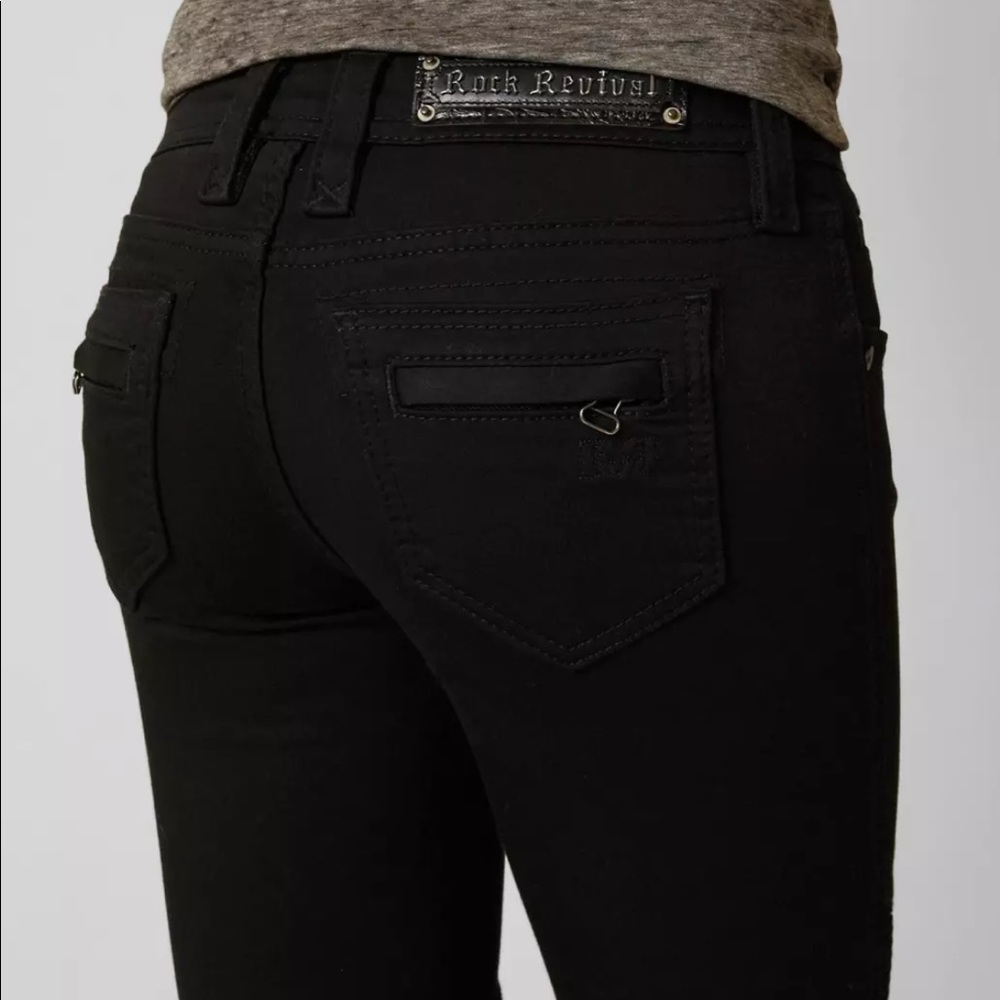 Rock Revival Sheryl Moto Black Jeans